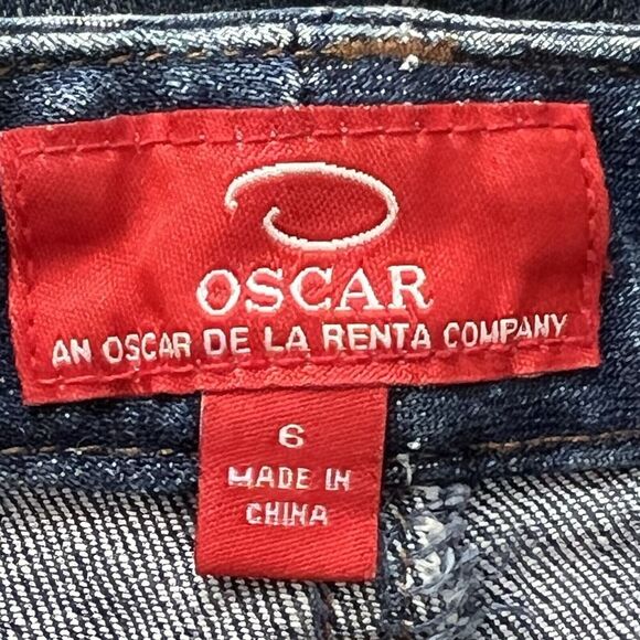 Oscar‎ De La Renta Womens Sz 6 Wide leg Jeans Medium Wash Denim - Picture 9 of 15